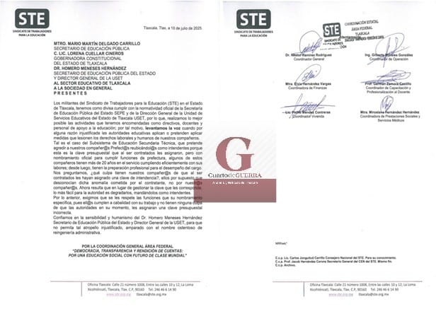 Sindicato de Trabajadores para la Educación rechaza reubicación ‘injustificada’ de prefectos en Técnicas